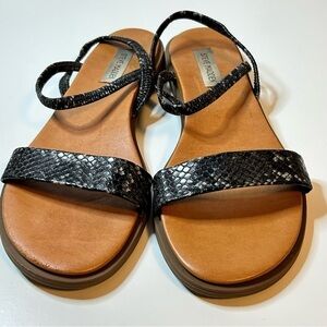 Steve Madden Animal Print Faux Leather Sandals Size 9.5